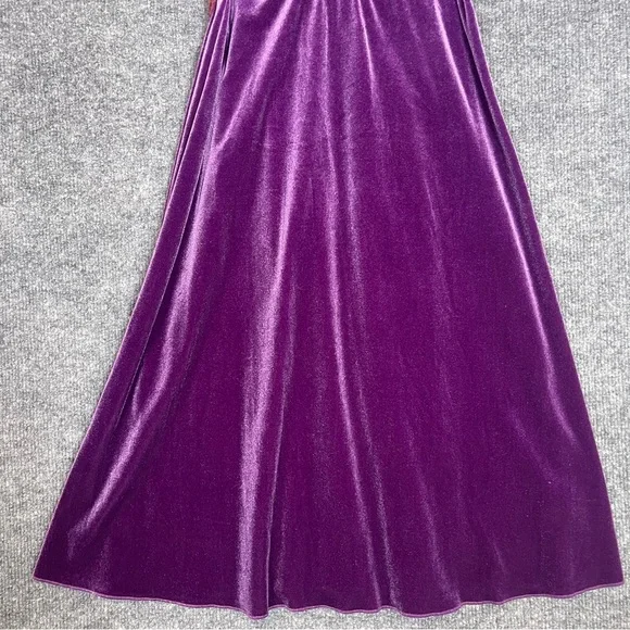 Free People Womens Small Purple Velvet Lace Renaissance Fairy Mini Dress Vampire - Picture 5 of 9